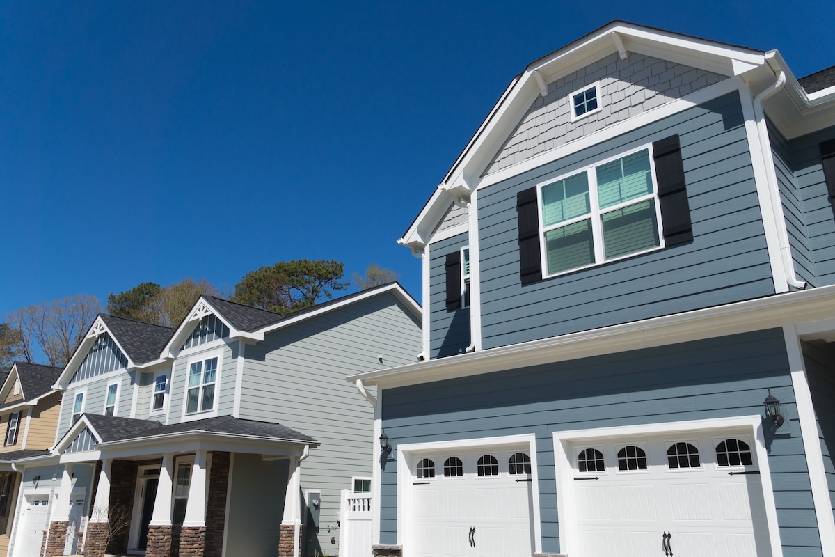 Row of residential houses