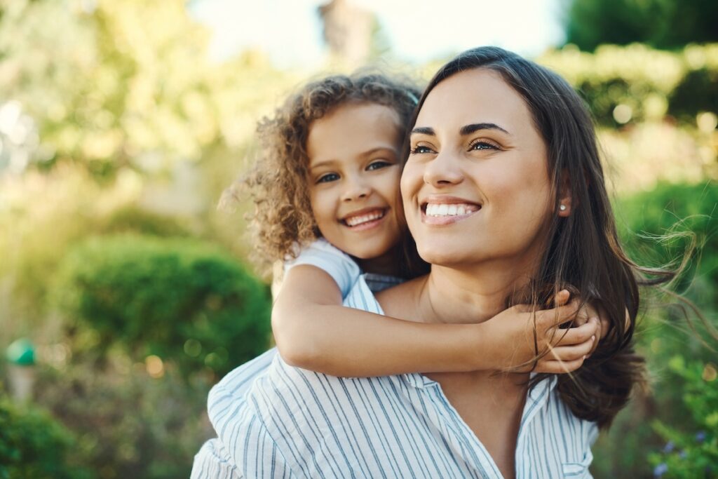 candid mother and daughter in north carolina