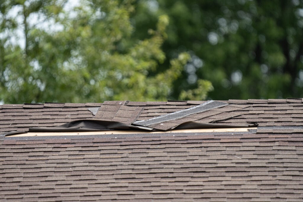 wind damage to roof