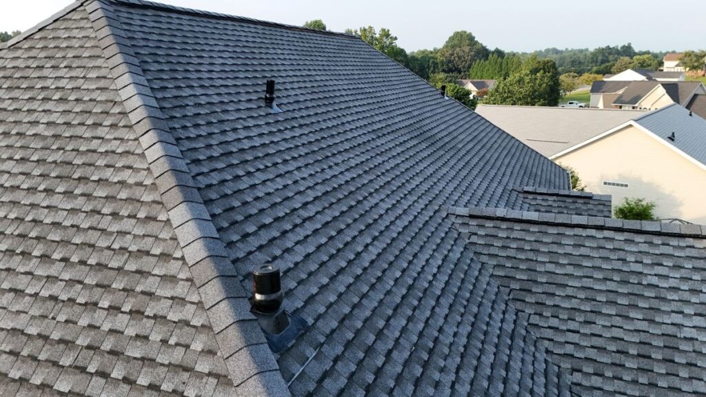 aleigh weather charcoal tiles blue sky grey roof Barkley-Jensen work