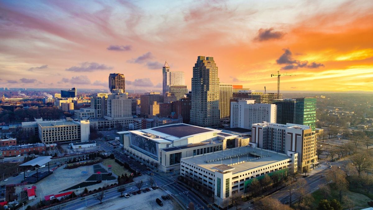 things to do in raleigh nc for adults panoramic view city during sunset buildings and streets