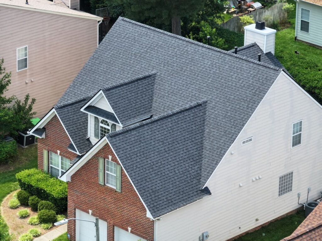 ice and water shield roof Berkley Jensen project charcoal shingles