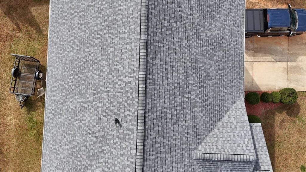 Grey shingle roof