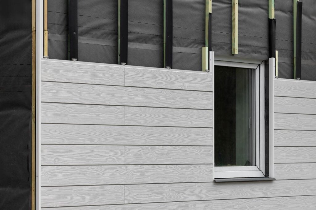 Installation of a new siding on house exterior