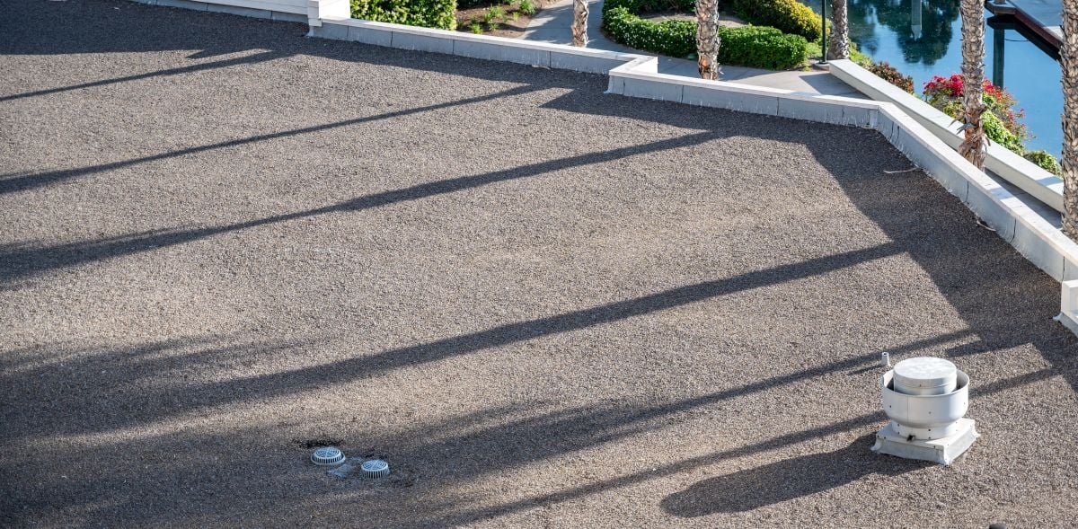 flat roof drainage asphalt roof