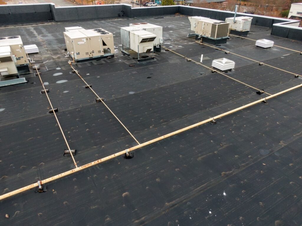 what commercial roofing systems are common in durham nc black EPDM commercial roof 