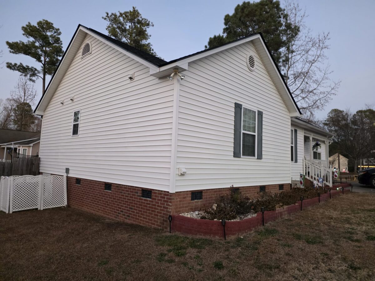 siding raleigh nc white small house with backyard